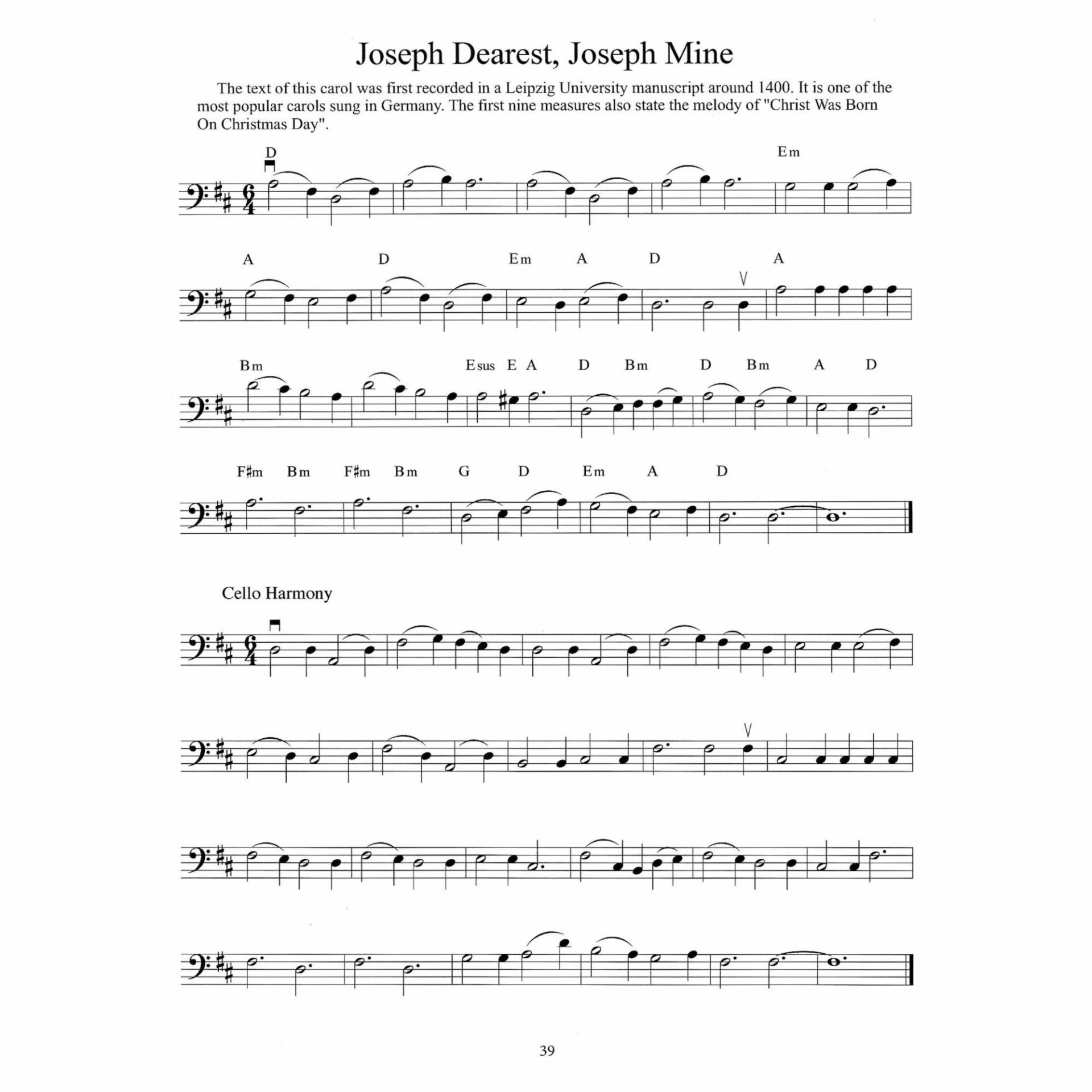 Sample: Cello (Pg. 39)